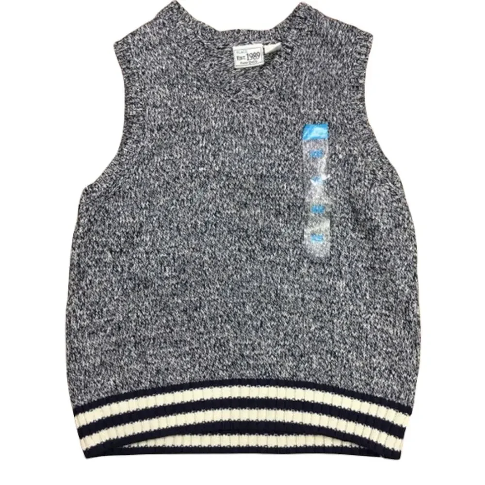 The Children's Place Boys Vest Size 4 XS Navy Blue Variegated‎ Sweater